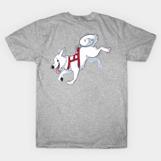 White Husky Running T-Shirt